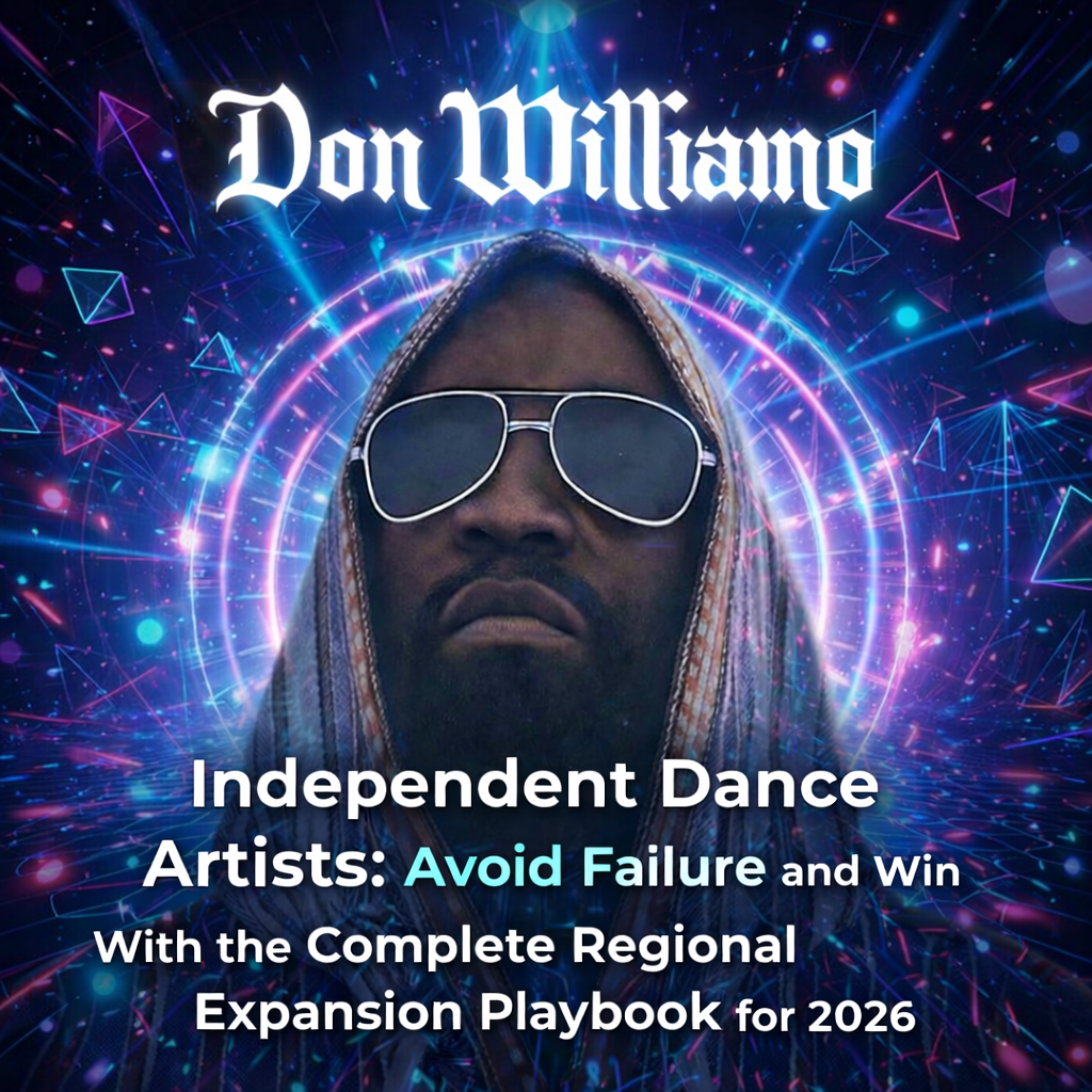 Independent dance artists featured image showing Don Williano with Boogie Slide visuals representing regional expansion strategy for 2026