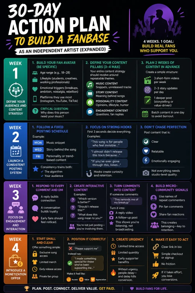 Action Plan to Build a Fanbase as an Independent Artist 